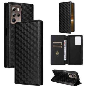 For HTC U23 / U23 Pro Cubic Grid Texture Flip Leather Phone Case(Black)