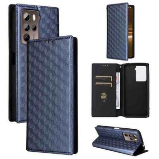 For HTC U23 / U23 Pro Cubic Grid Texture Flip Leather Phone Case(Blue)