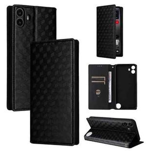 For Nothing CMF Phone 1 Cubic Grid Texture Flip Leather Phone Case(Black)