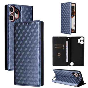 For Nothing CMF Phone 2 Pro Cubic Grid Texture Flip Leather Phone Case(Blue)