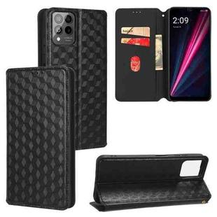 For T-Mobile REVVL 6 Pro 5G / REVVL 6x Pro Cubic Grid Texture Flip Leather Phone Case(Black)