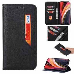 For Samsung Galaxy A01 Magnetic Horizontal Flip Leather Case with Holder & Card Slots & Wallet(Black)