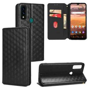For AT&T Maestro 3 Cubic Grid Texture Flip Leather Phone Case(Black)