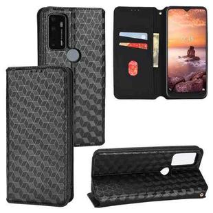 For AT&T Fusion 5G Cubic Grid Texture Flip Leather Phone Case(Black)
