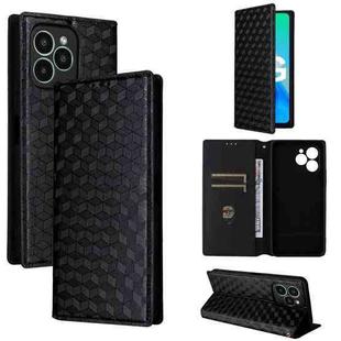For Fossibot S1 5G Cubic Grid Texture Flip Leather Phone Case(Black)