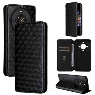 For Fossibot S3 Pro Cubic Grid Texture Flip Leather Phone Case(Black)