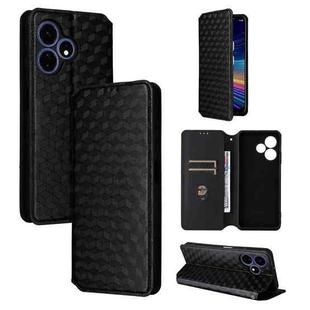 For Boost Mobile Celero 5G+ 2024 Cubic Grid Texture Flip Leather Phone Case(Black)