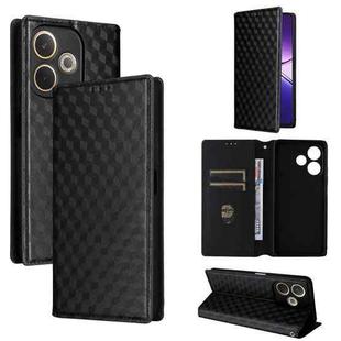 For OPPO A5 Pro 5G Global Cubic Grid Texture Flip Leather Phone Case(Black)