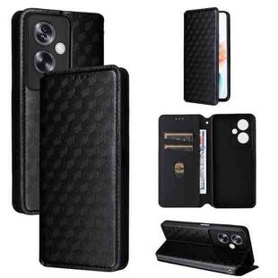 For OPPO A79 5G / A2 5G Cubic Grid Texture Flip Leather Phone Case(Black)
