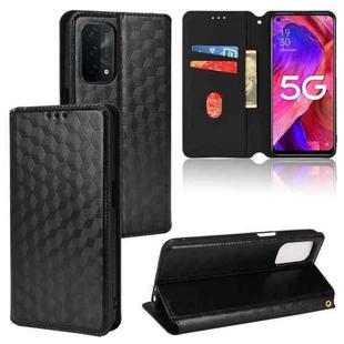 For OPPO A93 5G / A74 5G / A54 5G Cubic Grid Texture Flip Leather Phone Case(Black)