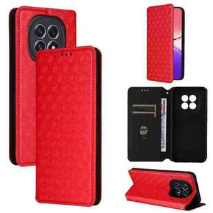 For OPPO F29 5G Global Cubic Grid Texture Flip Leather Phone Case(Red)