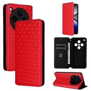 For OPPO Find X8 Pro 5G Cubic Grid Texture Flip Leather Phone Case(Red)