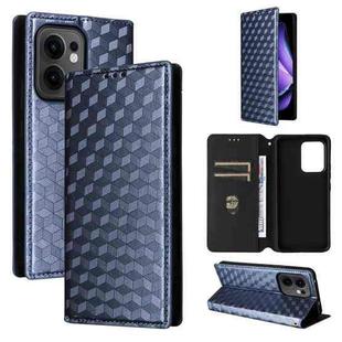 For OPPO Reno13 F 4G / 5G Cubic Grid Texture Flip Leather Phone Case(Blue)