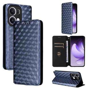 For OPPO Reno13 Pro 5G Cubic Grid Texture Flip Leather Phone Case(Blue)