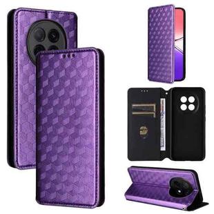 For OPPO F29 Pro 5G Global Cubic Grid Texture Flip Leather Phone Case(Purple)
