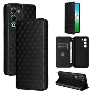 For OPPO A5 5G / 4G Global / A5M Cubic Grid Texture Flip Leather Phone Case(Black)
