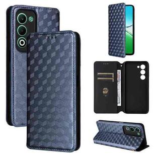 For OPPO A5 5G / 4G Global / A5M Cubic Grid Texture Flip Leather Phone Case(Blue)
