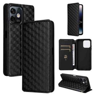 For Ulefone Note 16 Pro Cubic Grid Texture Flip Leather Phone Case(Black)