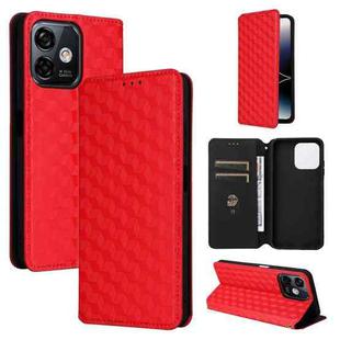For Ulefone Note 16 Pro Cubic Grid Texture Flip Leather Phone Case(Red)