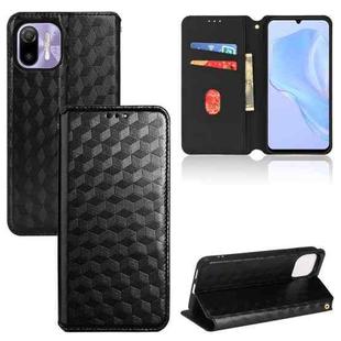 For Ulefone Note 6 / Note 6P / Note 6T Cubic Grid Texture Flip Leather Phone Case(Black)