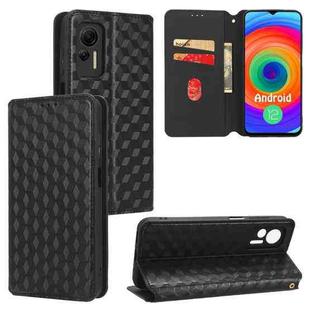 For Ulefone Note 14 Cubic Grid Texture Flip Leather Phone Case(Black)
