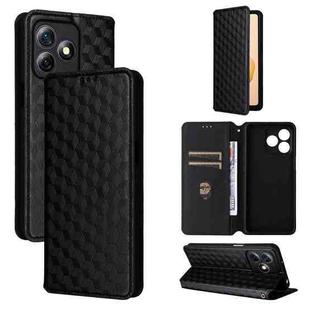 For Ulefone Note 18 Pro / Note 18 Ultra Cubic Grid Texture Flip Leather Phone Case(Black)