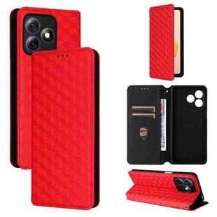 For Ulefone Note 18 Pro / Note 18 Ultra Cubic Grid Texture Flip Leather Phone Case(Red)