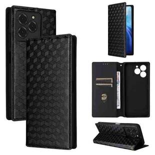 For Ulefone Note 20 Pro Cubic Grid Texture Flip Leather Phone Case(Black)