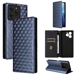 For Ulefone Note 20 Pro Cubic Grid Texture Flip Leather Phone Case(Blue)