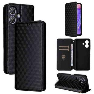 For Ulefone Note 21 Cubic Grid Texture Flip Leather Phone Case(Black)