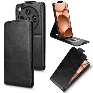 For OPPO Find X8 Ultra 5G Magnetic Vertical Flip Leather Phone Case with Buckle(Black)