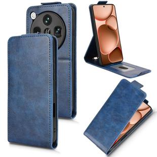 For OPPO Find X8 Ultra 5G Magnetic Vertical Flip Leather Phone Case with Buckle(Blue)