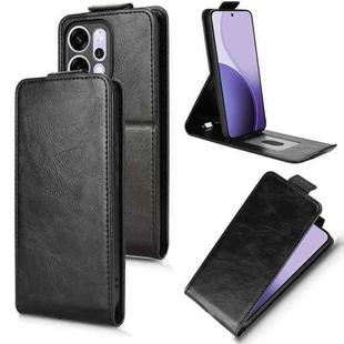 For OPPO Reno14 Global Magnetic Vertical Flip Leather Phone Case with Buckle(Black)