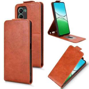 For OPPO A5 5G / 4G Global Magnetic Vertical Flip Leather Phone Case with Buckle(Brown)