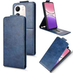 For OPPO A5x 5G / 4G Global Magnetic Vertical Flip Leather Phone Case with Buckle(Blue)