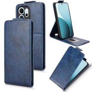 For OPPO Reno14 F 5G Magnetic Vertical Flip Leather Phone Case with Buckle(Blue)