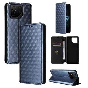 For Asus ROG Phone 9 / ROG Phone 9 Pro Cubic Grid Texture Flip Leather Phone Case(Blue)