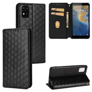 For ZTE Blade A31 Cubic Grid Texture Flip Leather Phone Case(Black)