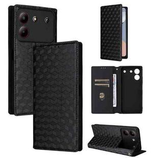 For ZTE Blade A54 Cubic Grid Texture Flip Leather Phone Case(Black)