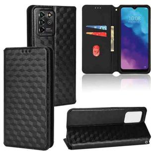 For ZTE Blade V30 Vita / V2022 Cubic Grid Texture Flip Leather Phone Case(Black)