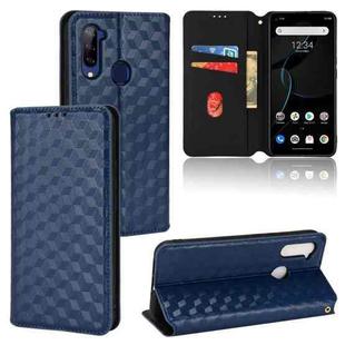 For ZTE Libero 5G Cubic Grid Texture Flip Leather Phone Case(Blue)