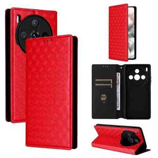 For ZTE nubia Z60S Pro Cubic Grid Texture Flip Leather Phone Case(Red)