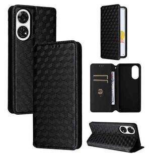 For ZTE Anshin Family / A303ZT Cubic Grid Texture Flip Leather Phone Case(Black)