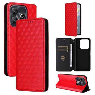 For ZTE Blade A75 4G Cubic Grid Texture Flip Leather Phone Case(Red)