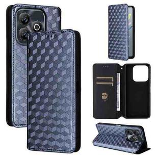 For ZTE Blade A75 4G Cubic Grid Texture Flip Leather Phone Case(Blue)