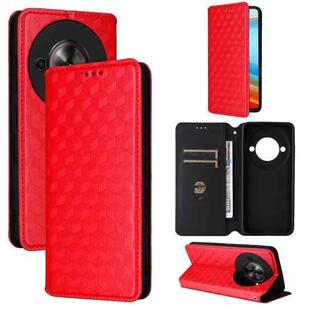 For ZTE Blade A75 5G / nubia Focus 5G Cubic Grid Texture Flip Leather Phone Case(Red)