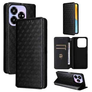 For ZTE Blade V60 Design Cubic Grid Texture Flip Leather Phone Case(Black)
