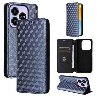 For ZTE Blade V60 Design Cubic Grid Texture Flip Leather Phone Case(Blue)