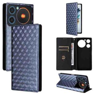 For ZTE nubia Music / Z2353 Cubic Grid Texture Flip Leather Phone Case(Blue)