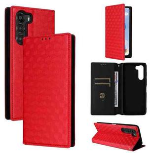 For ZTE Nubia S 5G / A403ZT Cubic Grid Texture Flip Leather Phone Case(Red)
